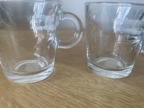 Two nespresso glass mugs - glass,