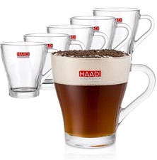 HAADI Glass Coffee Mugs for