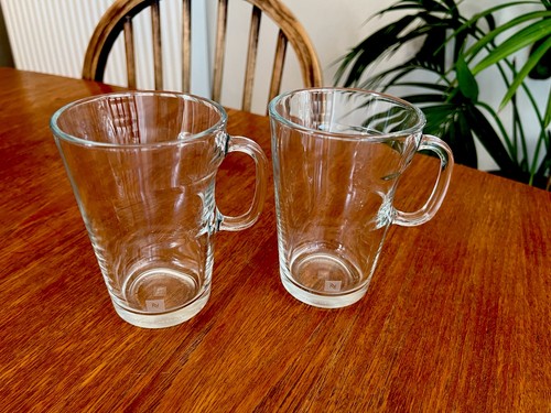 Nespresso pair tall glass cups - pair,